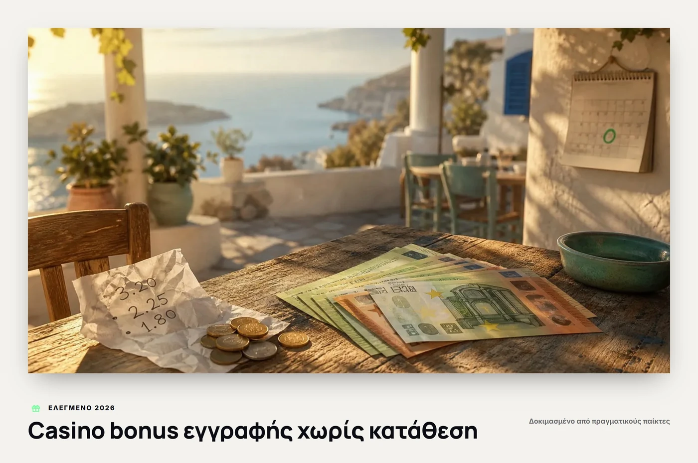 casino bonus εγγραφης χωρις καταθεση
