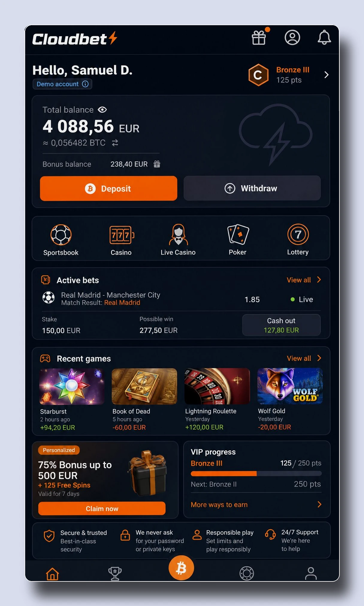 Cloudbet — κορυφαία online casino για Έλληνες παίκτες
